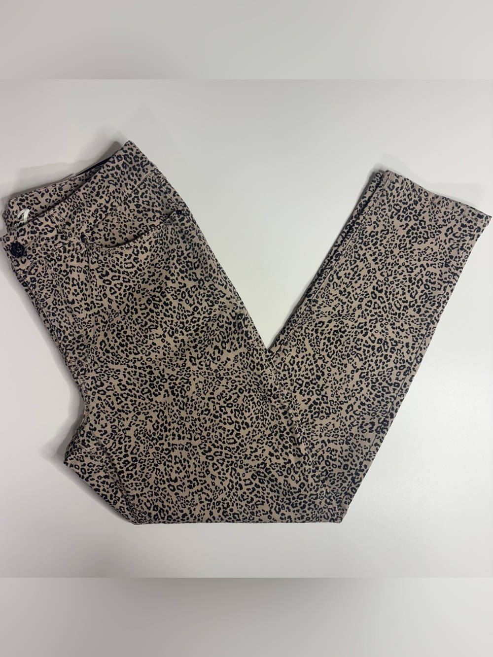 Seven7 Leopard Print Tummyless High Rise Skinny Jeans Size 16 NWT